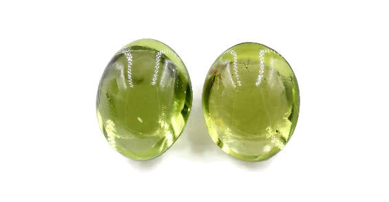 Peridot Natural Peridot Cabochon Green Peridot Gemstone August Birthstone DIY Jewelry Peridot OV 8x6mm 3.50ct Gift for Her SKU:113044-Planet Gemstones