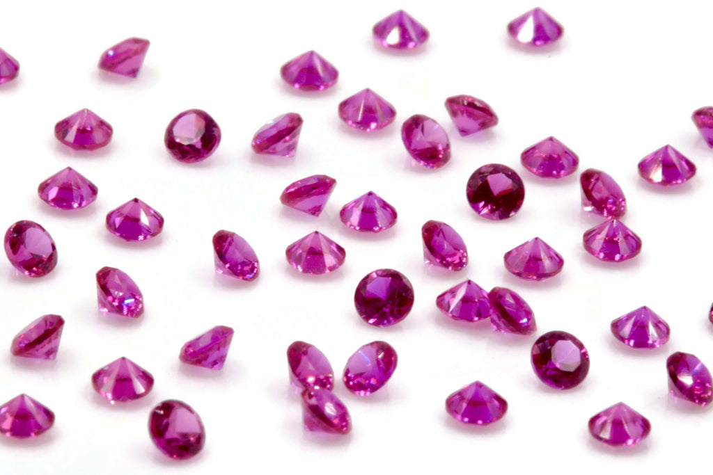 Red Cubic Zirconia round shape-cubic zirconia-Planet Gemstones