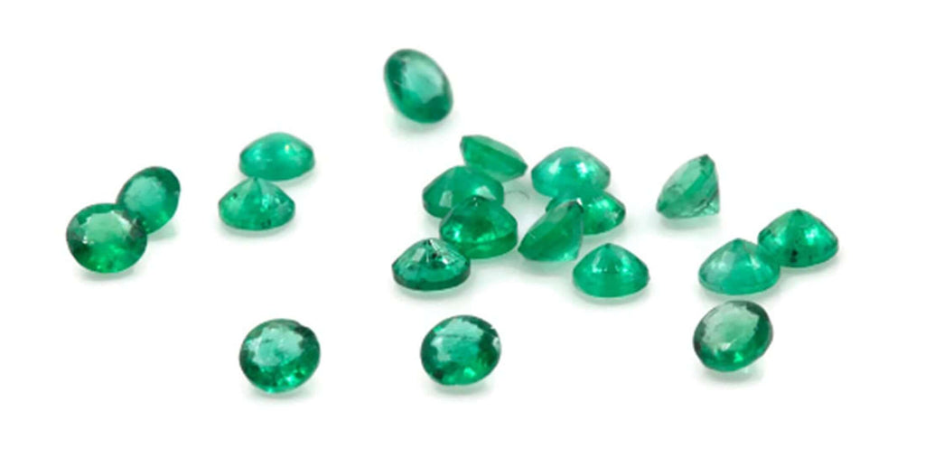 Emerald Natural Emerald May Birthstone Zambian Emerald Round Emerald Gemstone Diy Jewelry Supplies DIY Jewelry 0.03ct 2mm Emerald green-Emerald-Planet Gemstones