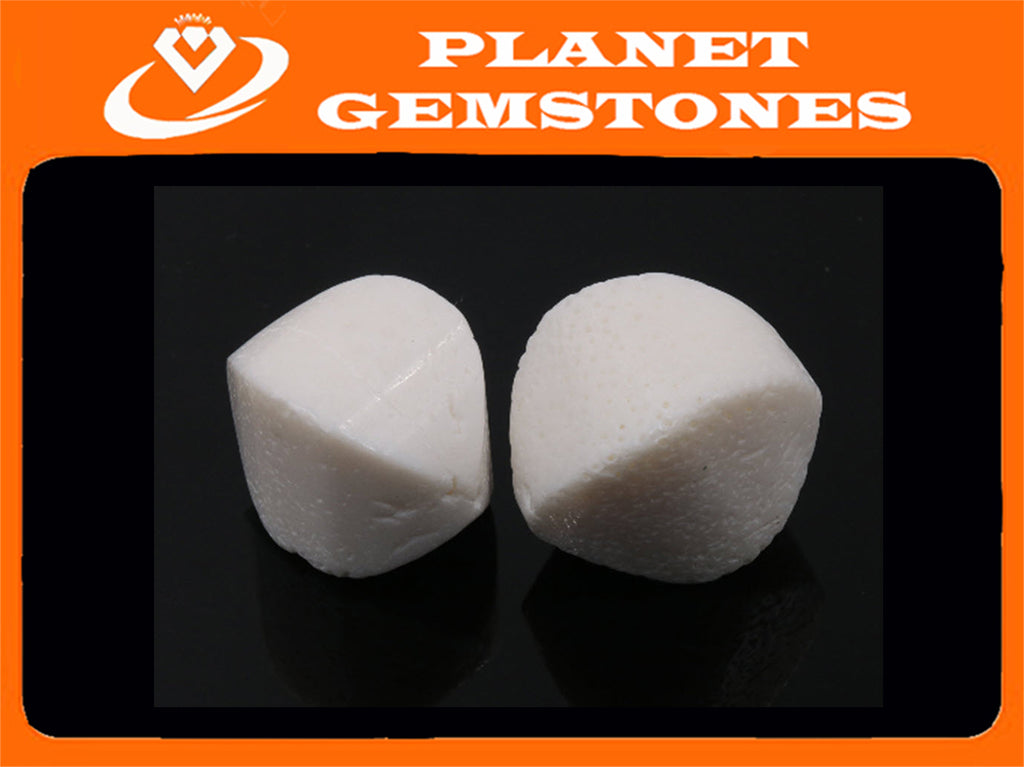 Natural White Coral Beads Fancy 17x26mm 2pcs SET DIY Jewelry Supplies Agate beads-Planet Gemstones