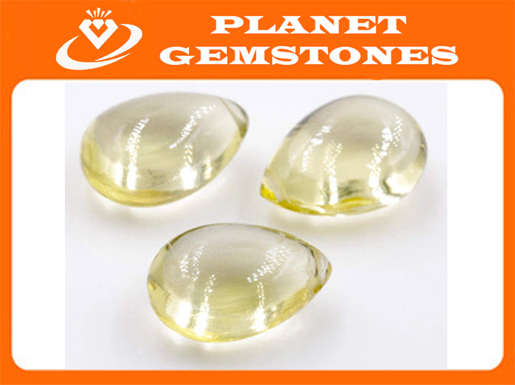 Natural Lemon Quartz Drops 17x12mm 11.60ct 8406 DIY Jewelry Supply DIY Jewelry Supplies DIY Jewelry Supplies-Planet Gemstones
