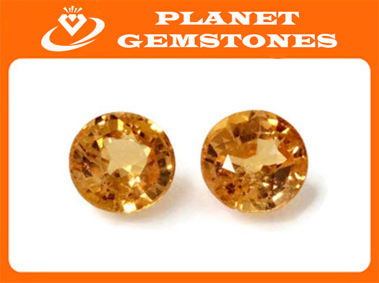 Spessartite | Natural Spessartite Garnet | Mandarin Spessartite Garnet | Orange Garnet | January Gemstone | 6mm Round Spessartite-Planet Gemstones