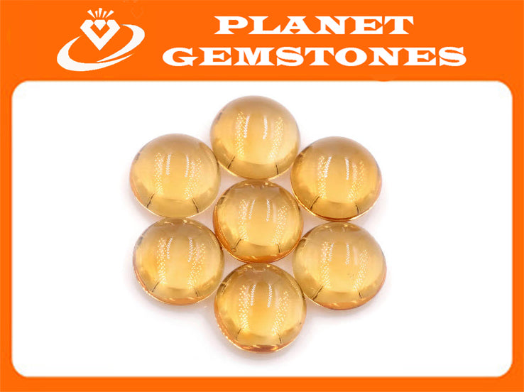 Citrine Cabochon 6mm-Planet Gemstones