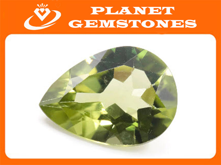 Peridot Pear 9x6mm-Planet Gemstones