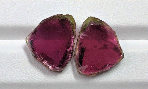 Watermelon Tourmaline Slice 17x14mm-Tourmaline-Planet Gemstones