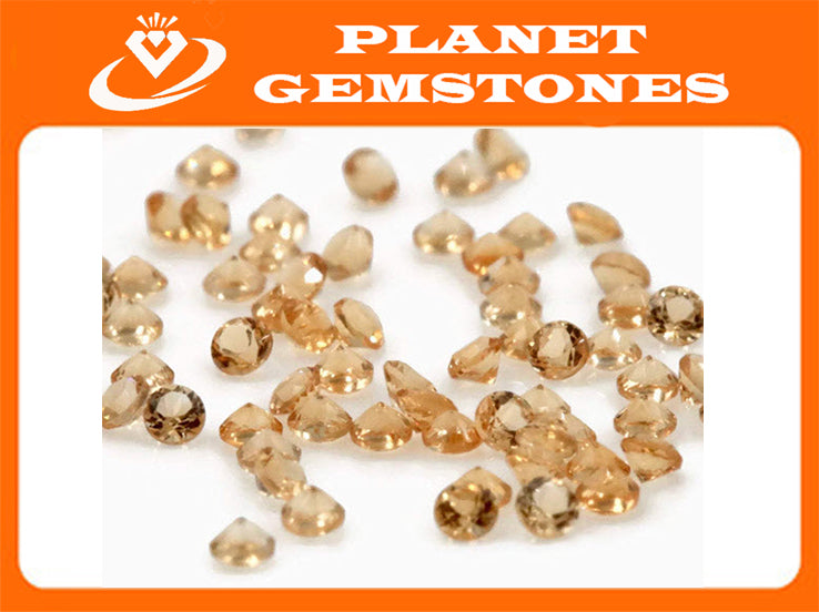 Natural Citrine Quartz Melee Citrine DIY Jewelry Supply Citrine Loose Gemstone November Birthstone Golden Citrine Quartz 5PCS 1.50mm 0.07ct-Planet Gemstones