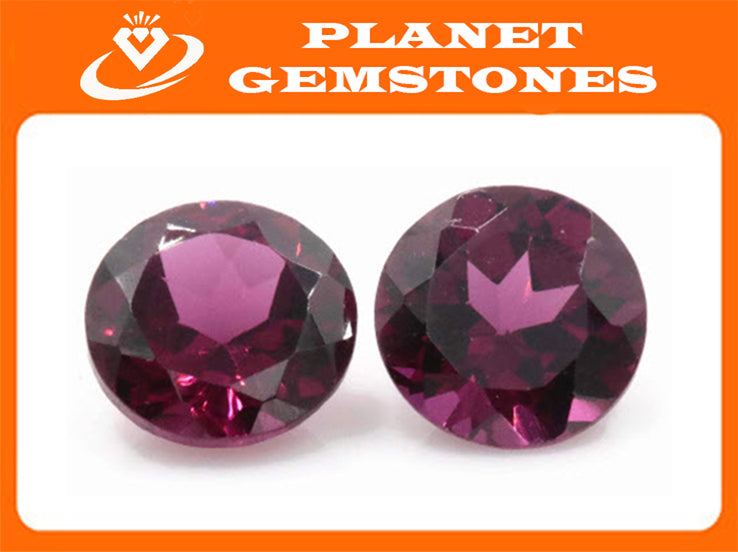 Rhodolite Garnet Round 5mm-Planet Gemstones