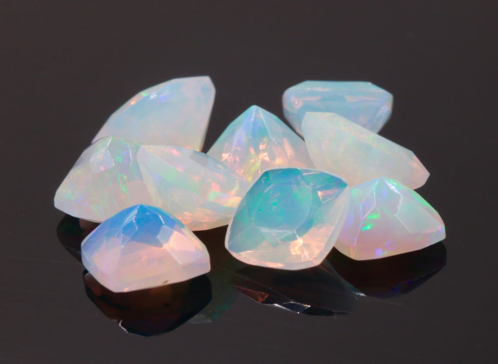Natural Opal Ethiopian opal opal gemstones opal cabochon fire opal faceted opal rainbow opal white opal opal stone 5mm 0.39cts SKU: 114559-opal-Planet Gemstones
