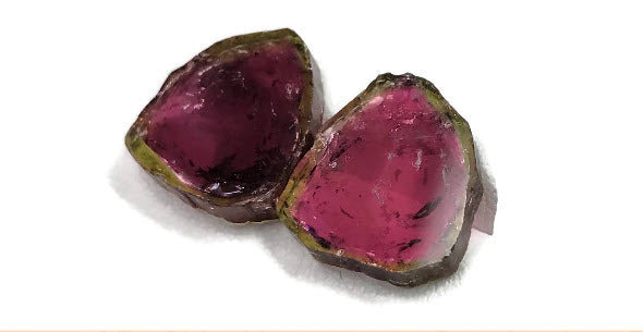 Natural Tourmaline Watermelon Tourmaline DIY Jewelry Supply Black Tourmaline Pink Tourmaline October Birthstone 19.20ct 18 x 15 x 3-Tourmaline-Planet Gemstones