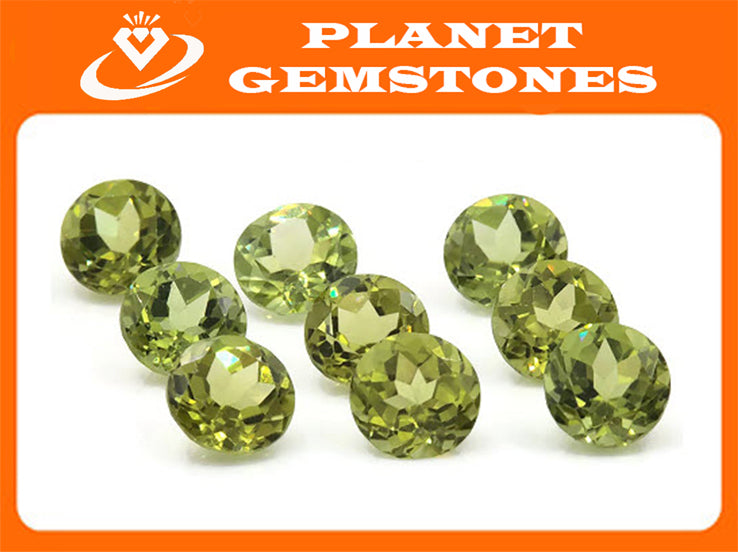Peridot Natural Peridot Green Peridot Peridot Gemstone August Birthstone DIY Jewelry Supplies Peridot RD 5mm 5.01ct Gift for Her SKU:113072-Planet Gemstones
