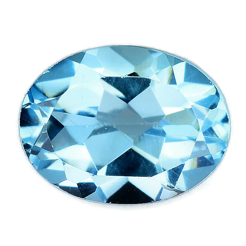 Topaz Oval 8x6mm-Blue Topaz-Planet Gemstones