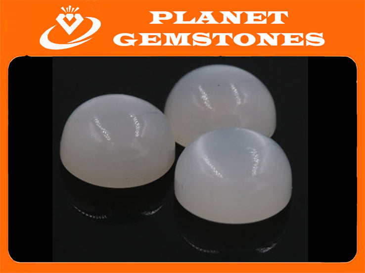 Natural Moonstone White moonstone June Birthstone Moonstone DIY jewelry Supplies Moonstone cabs 9mm3.06ct-Planet Gemstones