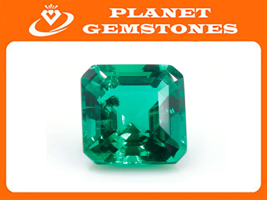Natural Emerald Colombian Emerald May Birthstone Genuine Emerald Emerald Gemstone Emerald Green Asscher cut 8mm 2.25ct SKU: 114534-Emerald-Planet Gemstones