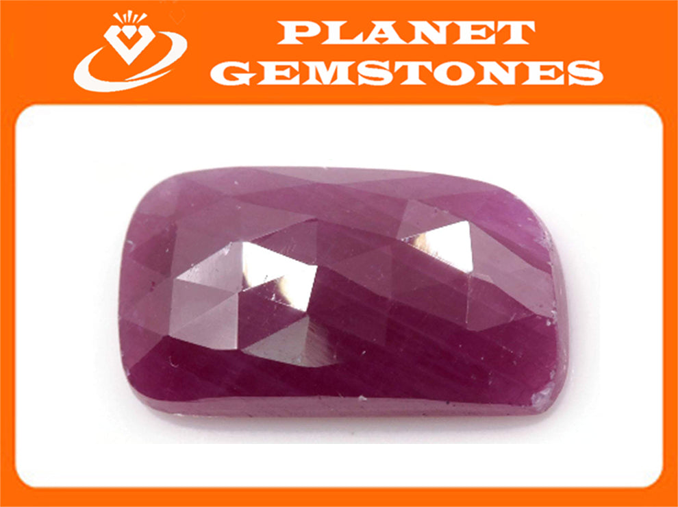 Natural Ruby DIY Jewelry Supply Ruby July Birthstone Rose Cut Ruby Gemstone Genuine Ruby Ruby 9.67ct 17x10mm Ruby Rose cut SKU:113065-Ruby-Planet Gemstones