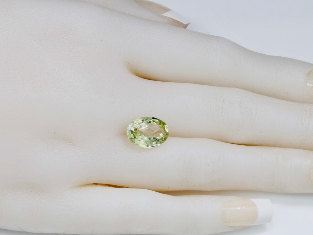 Natural Sillimanite Loose Gemstone Green Sillimanite Faceted Oval Sillimanite Faceted Oval Gemstone Green Sillimanite Oval Sillimanite Gem SKU: 109087-Sillimanite-Planet Gemstones