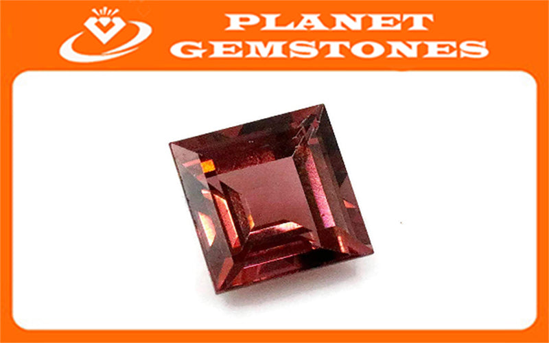 Pink Tourmaline Square shape-Tourmaline-Planet Gemstones