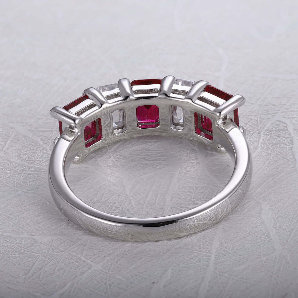Women's Ruby semi band reversible ring SKU 6142091-Planet Gemstones