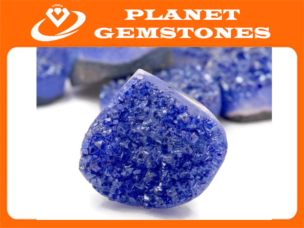Violet Blue Druzy 22mm-Planet Gemstones