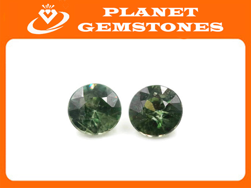 Natural Demantoid Garnet January Gemstone January Birthstone Green Garnet Demantoid Garnet Pair 5mm RD Loose Stone SKU:00105298-Planet Gemstones