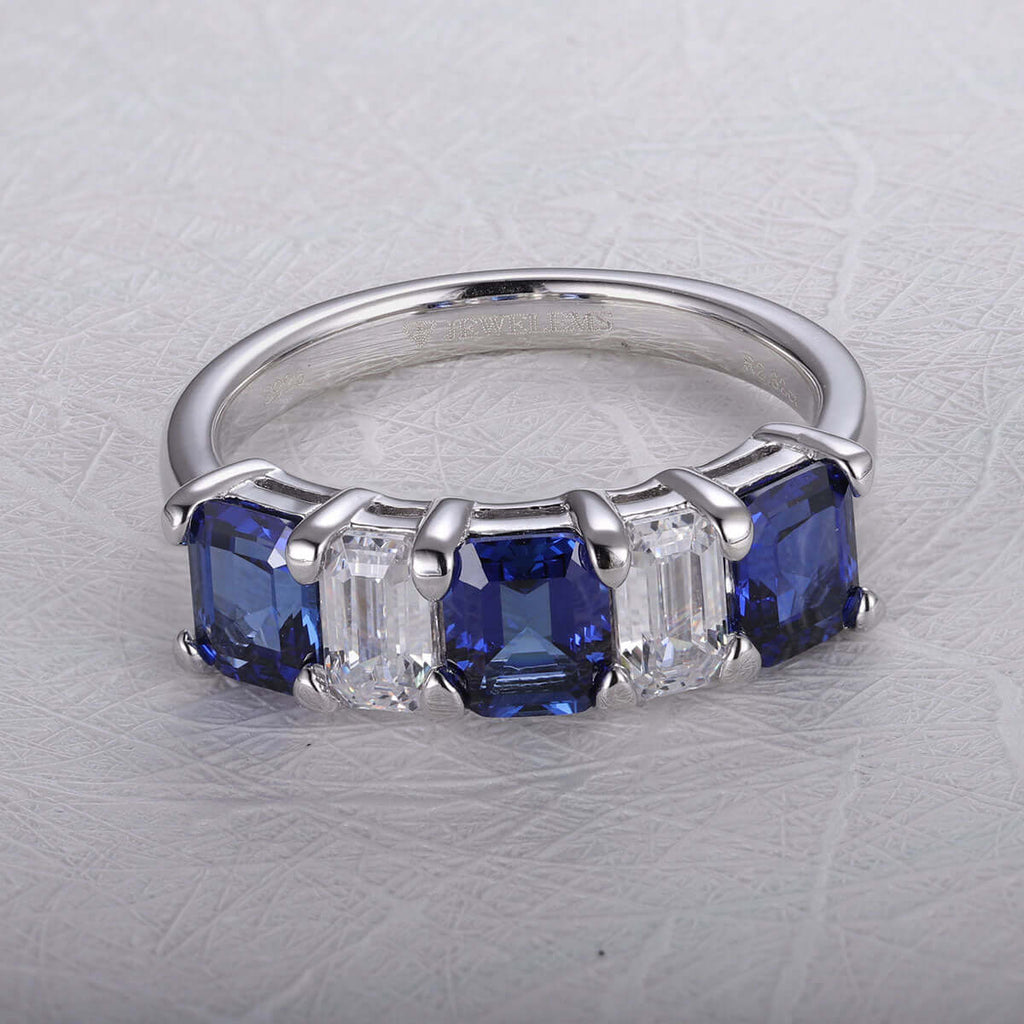 Women's Sapphire semi band reversible ring SKU 6142092-Planet Gemstones