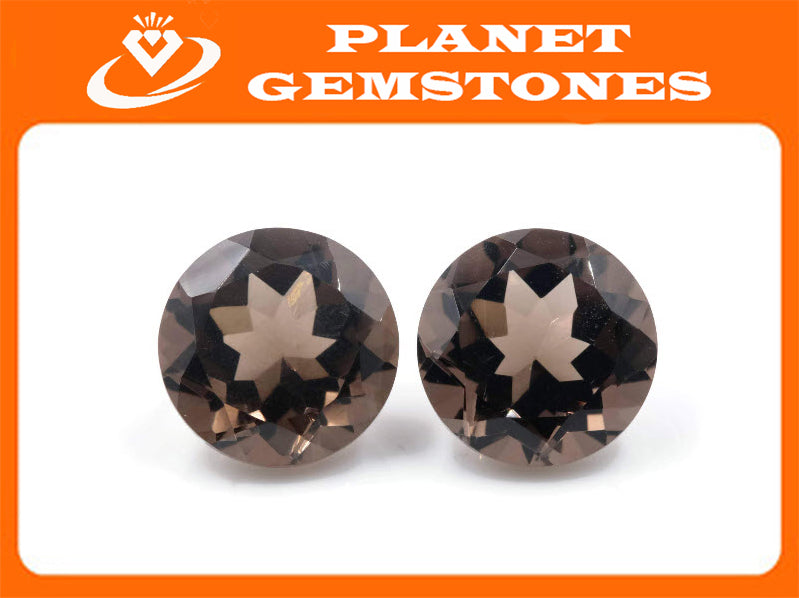 Smoky Quartz Round 13mm-Planet Gemstones