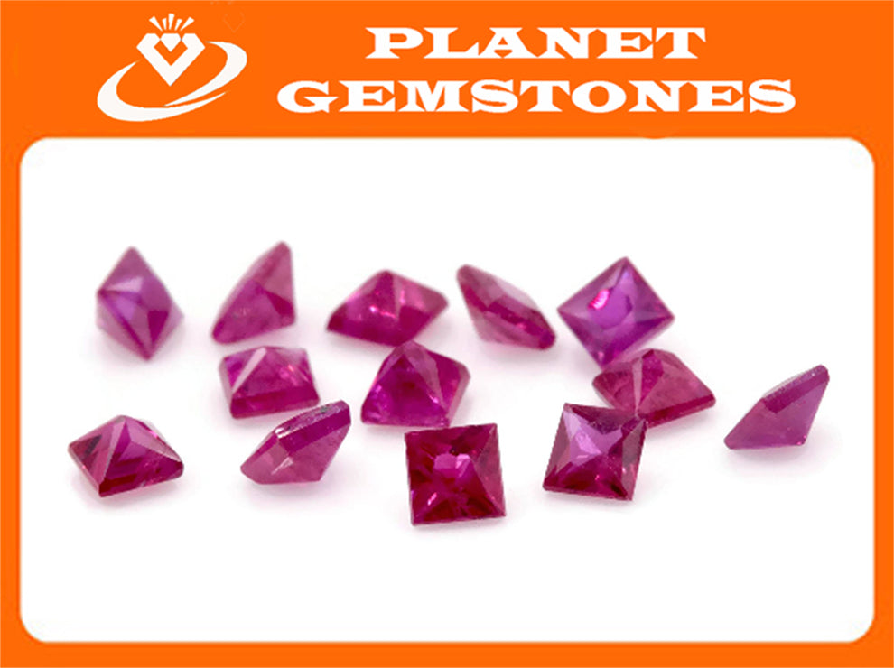 Ruby Square 2.5mm-Ruby-Planet Gemstones