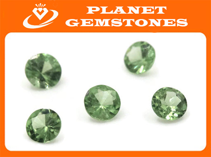 Tsavorite Natural Tsavorite Melee Tsavorite Garnet January Gemstone Green Garnet green Tsavorite 4mm 0.26ct-Planet Gemstones