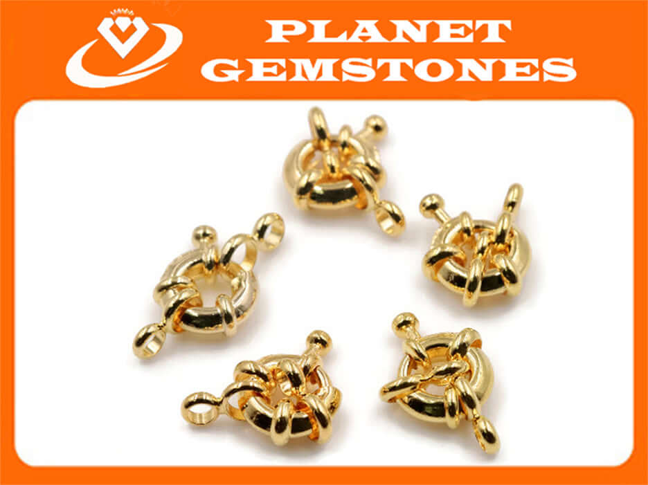 Jewelry supplies DIY Jewelry jewelry findings dory finding nemo jewelry finding 18k gold fill findings Spring Clasp, 10mm 5 pcs-Planet Gemstones