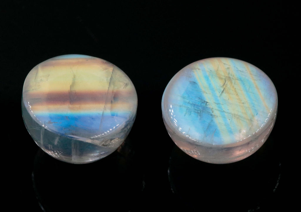 Natural Moonstone Blue moonstone Rainbow Moonstone June Birthstone Moonstone DIY jewelry Supplies Moonstone Cabs 12mm 16.85cts SKU:114594-Moonstone-Planet Gemstones