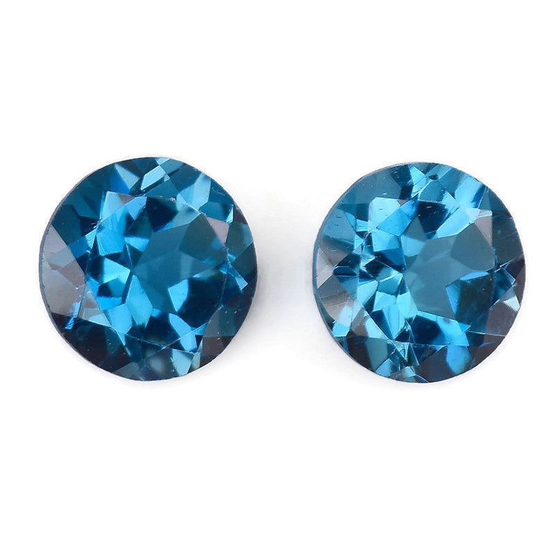 Natural Blue Topaz Gemstone Genuine Blue Topaz Faceted November Birthstone Blue Topaz London Blue Topaz 5mm 1.15cts SKU:114462-Blue Topaz-Planet Gemstones