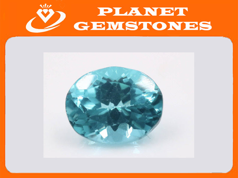 Natural Apatite Neon Apatite Apatite Gemstone Blue Apatite faceted Apatite Genuine Apatite stone DIY Apatite faceted Oval 3.2ct 10x8mm-Planet Gemstones