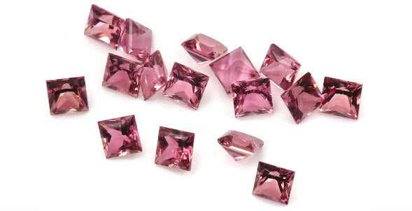 Pink Tourmaline Square 4mm