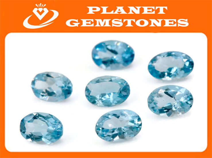 Aquamarine Natural Aquamarine 6x4mm 0.41ct-Aquamarine-Planet Gemstones