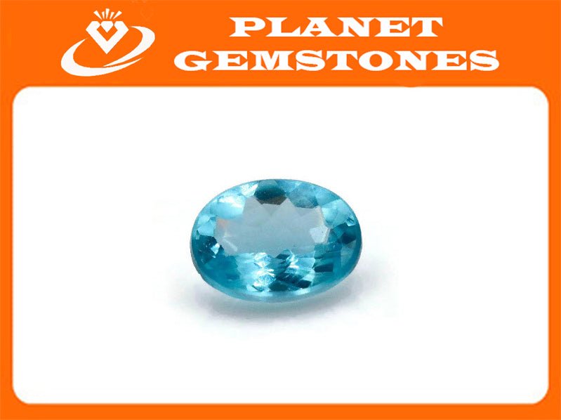 Natural Apatite Gemstone Apatite faceted loose stone Genuine Apatite stone Natural Apatite oval Apatite faceted 8x6mm OV 1.20ct SKU:113027-Planet Gemstones