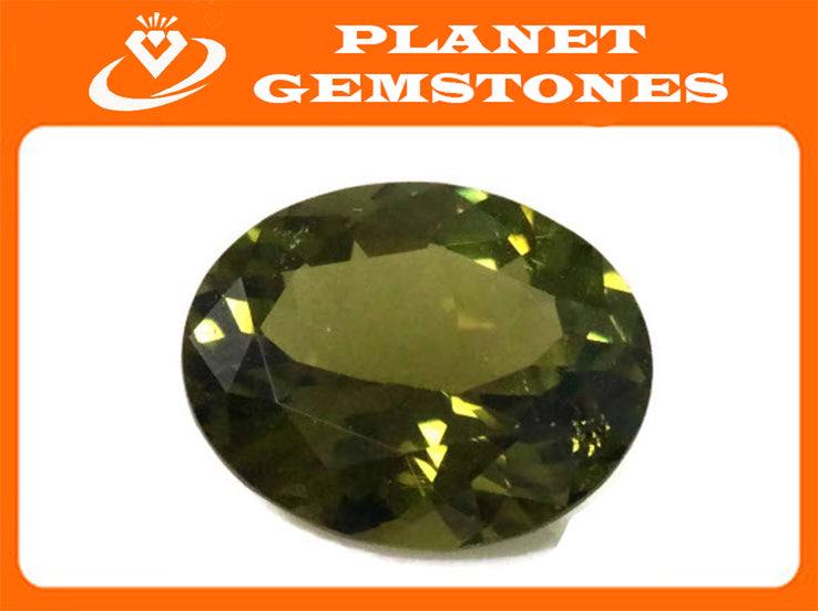 Natural Tourmaline Green Tourmaline DIY Tourmaline October birthstone Black Tourmaline Tourmaline Faceted Tourmaline 3.06ct 11x9-Tourmaline-Planet Gemstones