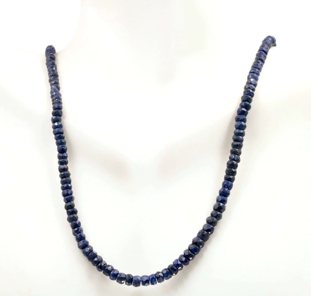 Natural Sapphire Necklace Blue Sapphire Necklace Sapphire Beads Blue Gemstone beads Sapphire stone beads SKU:6142176-Sapphire-Planet Gemstones