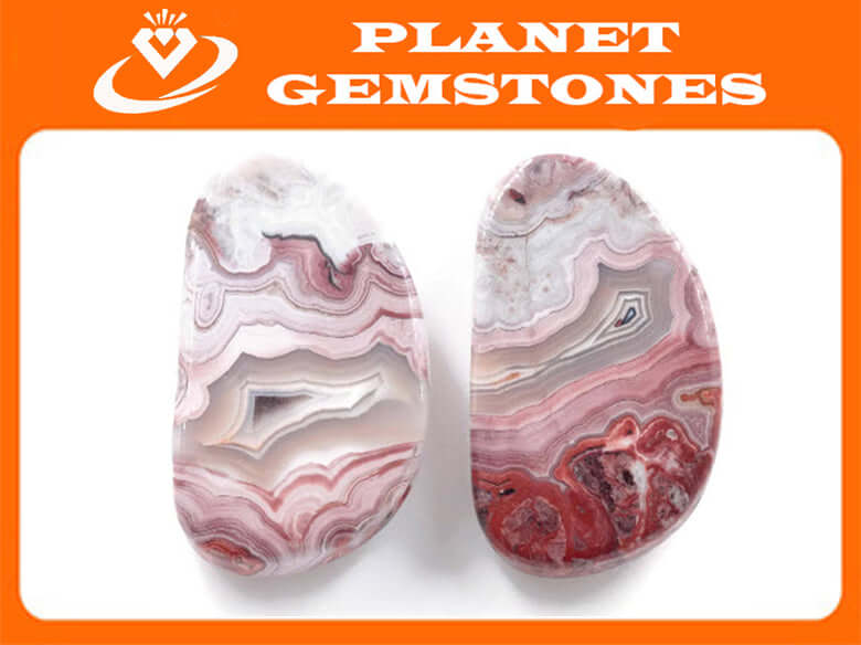 Agate Natural agate Agate Rose cut gemstone agate cab Agate DIY Jewelry Supply AGATE Chalcedony 27x16mm landscape agate-Planet Gemstones