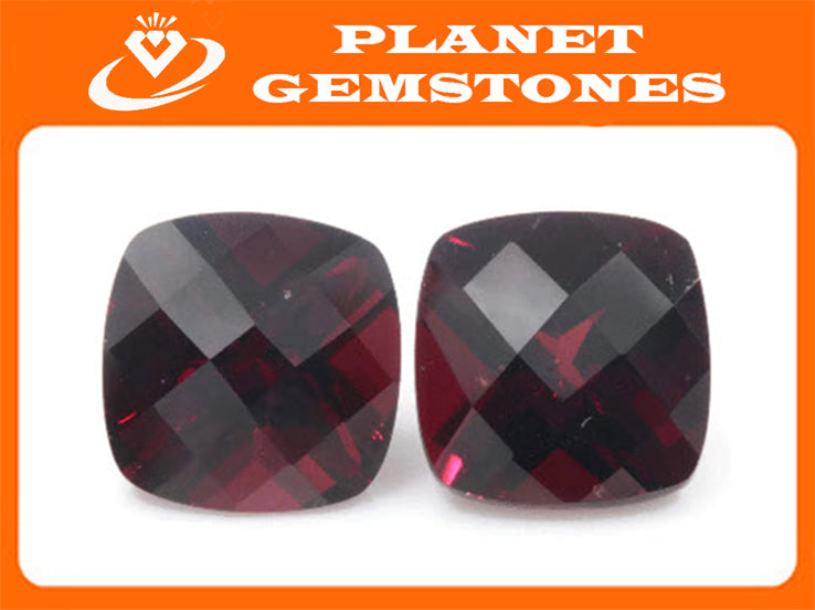 Natural Red Garnet | January Birthstone | Faceted Red Garnet loose gemstone | Mozambique Garnet 9mm 8.08ct-Planet Gemstones