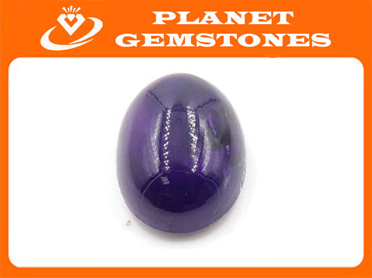 Natural amethyst gemstone amethyst cabochon stone genuine amethyst stone loose amethyst february birthstone OV 18X13mm 12ct SKU: 12878-Planet Gemstones