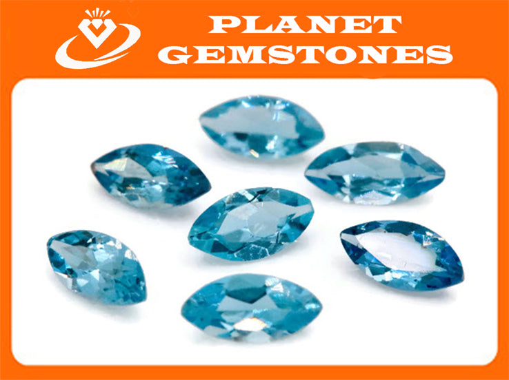 Natural Aquamarine 7x3.5mm 0.30ct-Aquamarine-Planet Gemstones