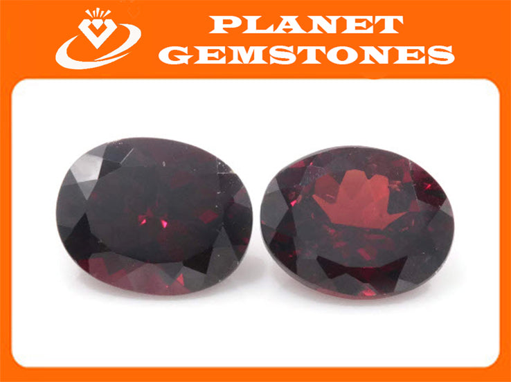 Natural Red Garnet | January Birthstone | Faceted Red Garnet loose gemstone | Mozambique Garnet 10x8mm 6.35ct-Planet Gemstones