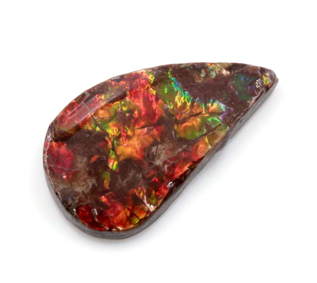 Natural Ammolite Gemstone | Cabochon Ammolite Loose Stone | Canadian Ammolite Gem | Genuine Ammolite Fancy shape 4.35CT-Ammolite-Planet Gemstones
