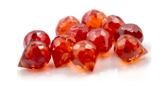 Orange Color Cubic Zircon Briolette 7X5mm Orange Briolette DIY Jewelry Cubic Zircon 29.89ct SKU:113087-Planet Gemstones