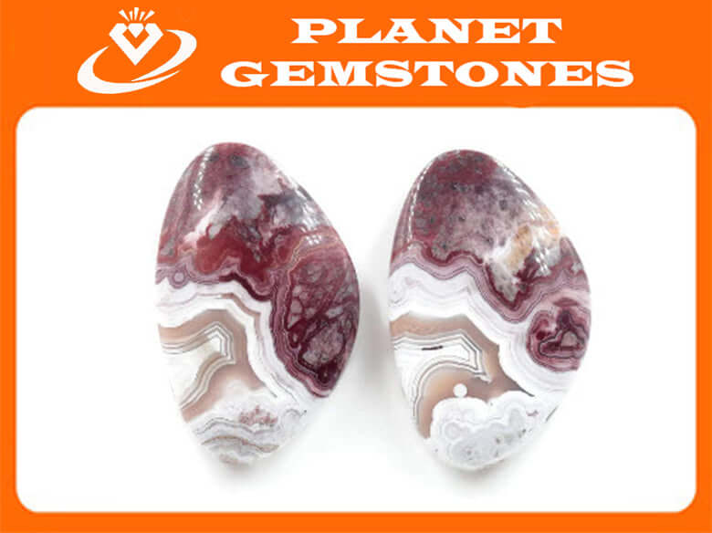 Agate Rose cut 32x20mm-Planet Gemstones