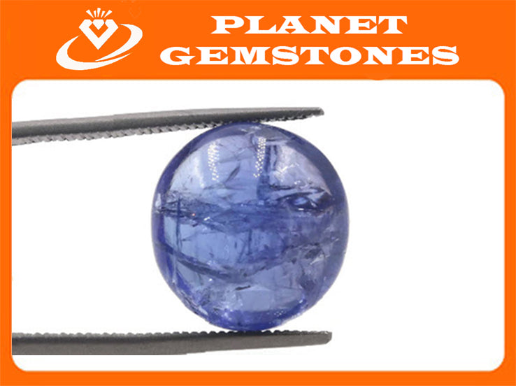 Natural tanzanite Tanzanite Gemstone December birthstone DIY Jewelry Tanzanite tanzanite Jewelry Supplies RD 8mm 5.50ct SKU:113025-Tanzanite-Planet Gemstones
