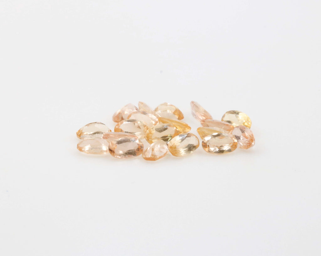 5x3mm faceted topaz gemstone, vibrant and genuine