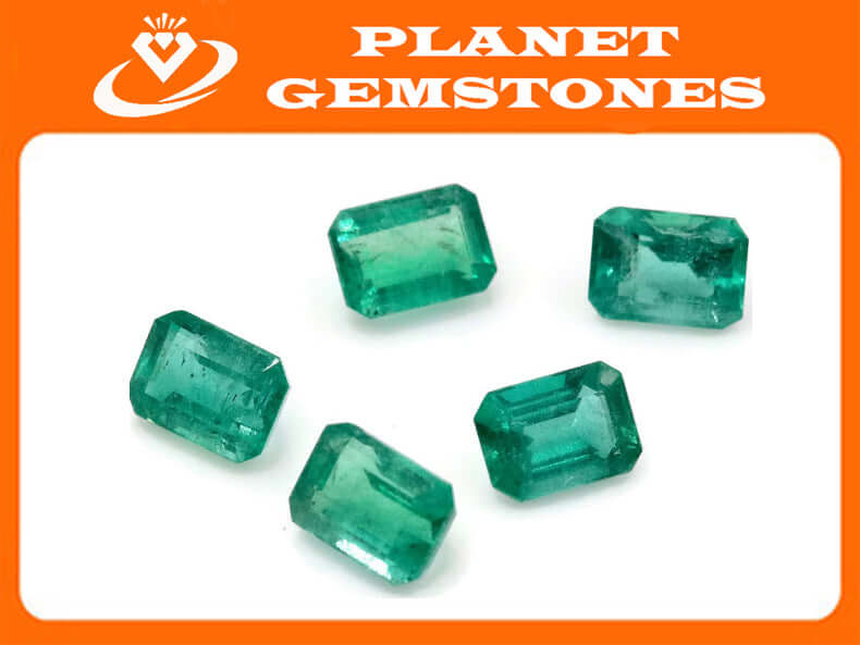 Emerald Natural Emerald May Birthstone Zambian Emerald Octagon Emerald Diy Jewelry Supplies Emerald Gemstone 1.06ct 7x5mm emerald-Emerald-Planet Gemstones
