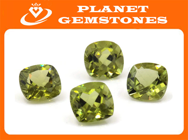 Peridot Natural Peridot Green Peridot Peridot Gemstone August Birthstone DIY Jewelry Supplies Peridot 1 Pc 1.40ct 7x7mm Gift for Her-Planet Gemstones
