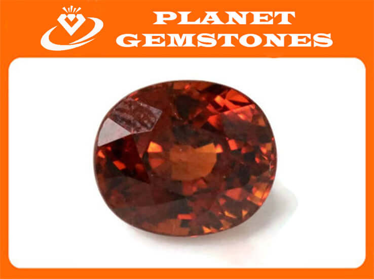 Garnet | Natural Garnet | January Birthstone | Faceted Garnet loose gemstone | Mozambique Garnet 9x7mm Oval Spessartine Garnet 4.46ct-Planet Gemstones