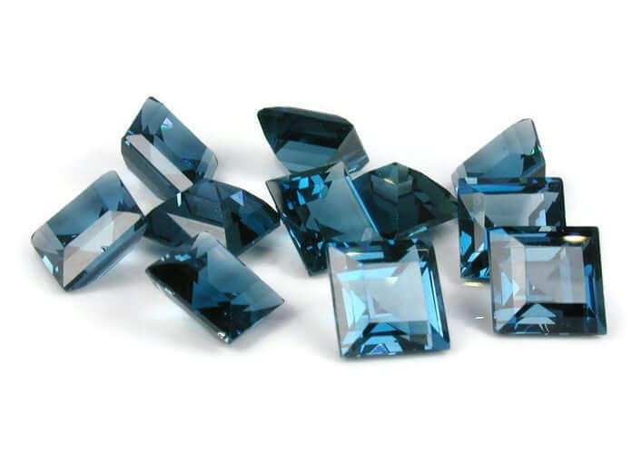 Natural Blue Topaz Gemstone Genuine Blue Topaz Faceted November Birthstone Blue Topaz London Blue Topaz Square 7.00mm 2.70cts SKU:114636-Blue Topaz-Planet Gemstones